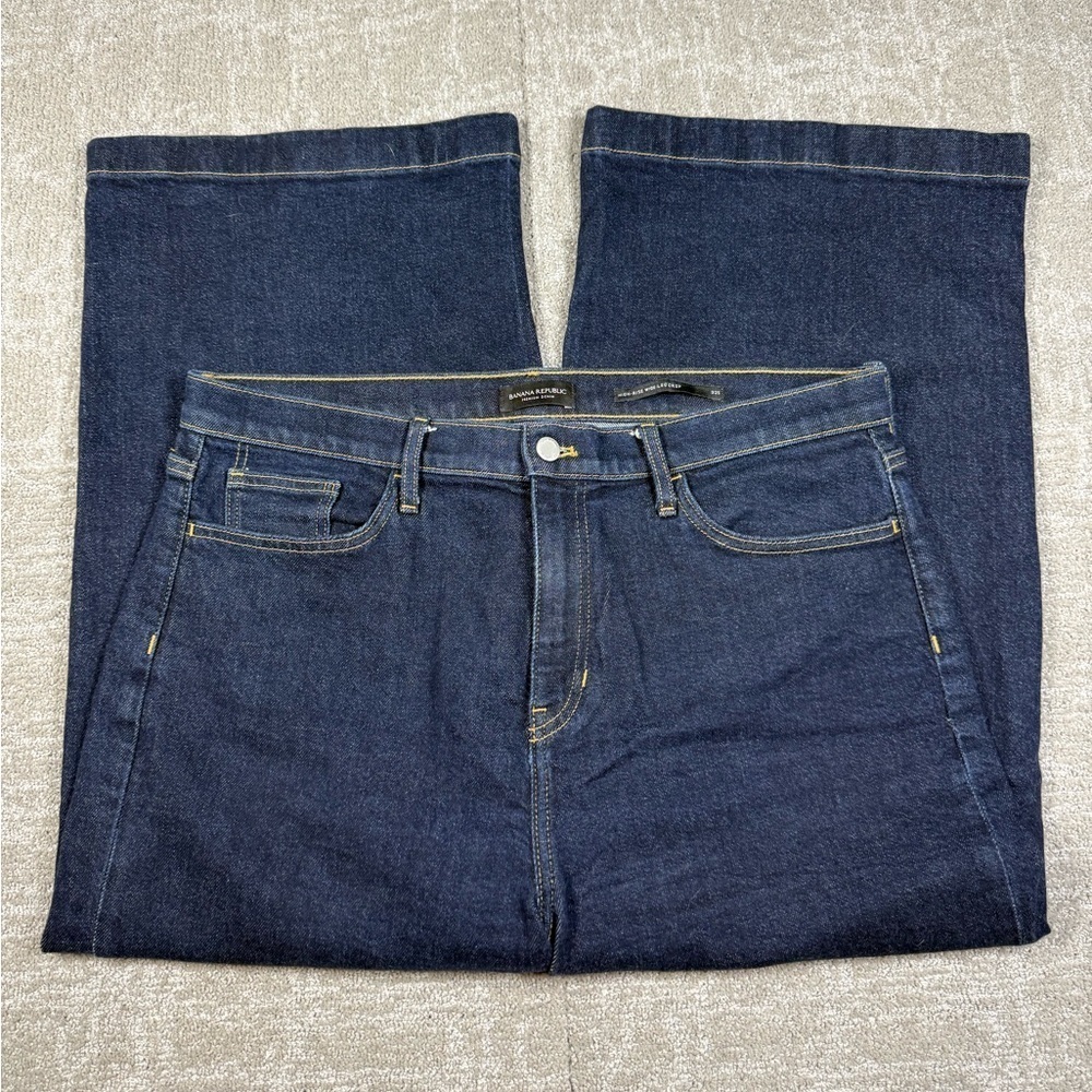 Banana Republic High Rise Wide Leg Boho Crop Jean Womens Size 32s